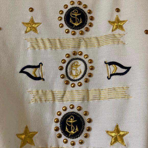 Vintage Alfred Dunner petite nautical sweatshirt - Picture 3 of 4